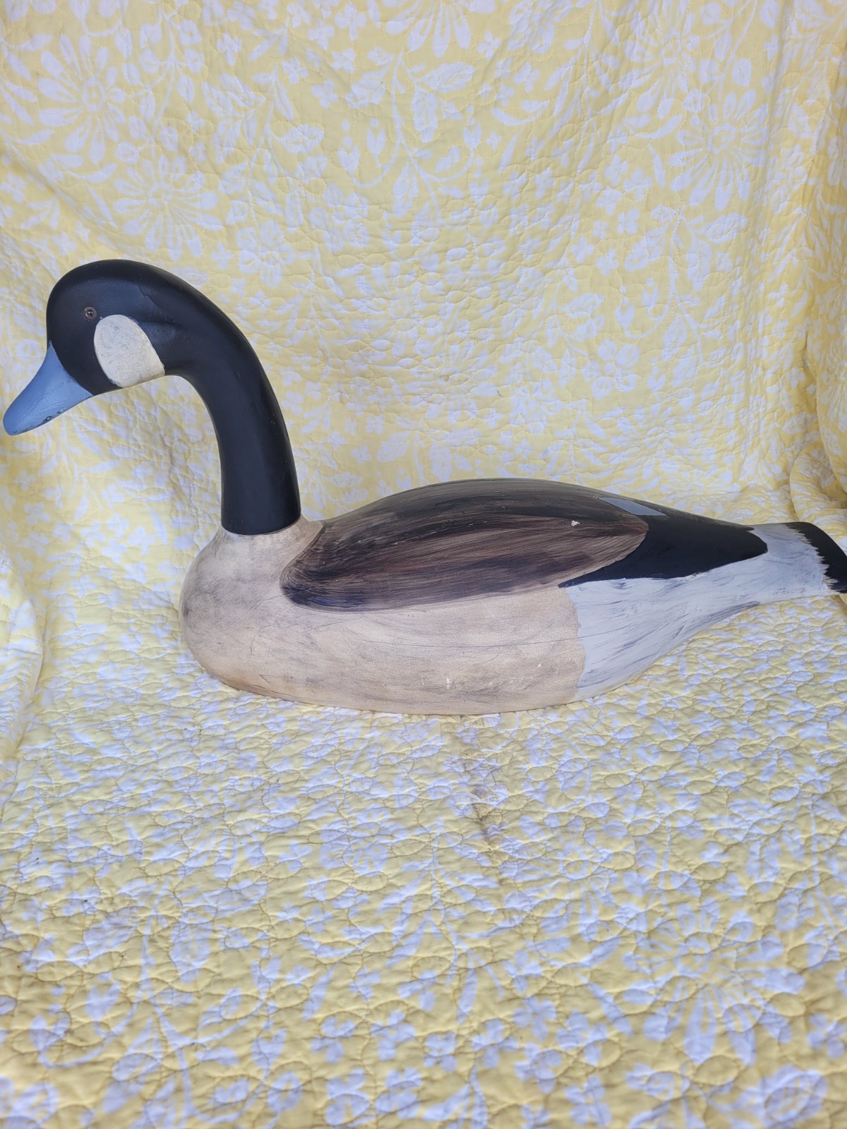 Vintage Wood Canadian Goose Decoy Large 26″ Long 15″h Movable Head