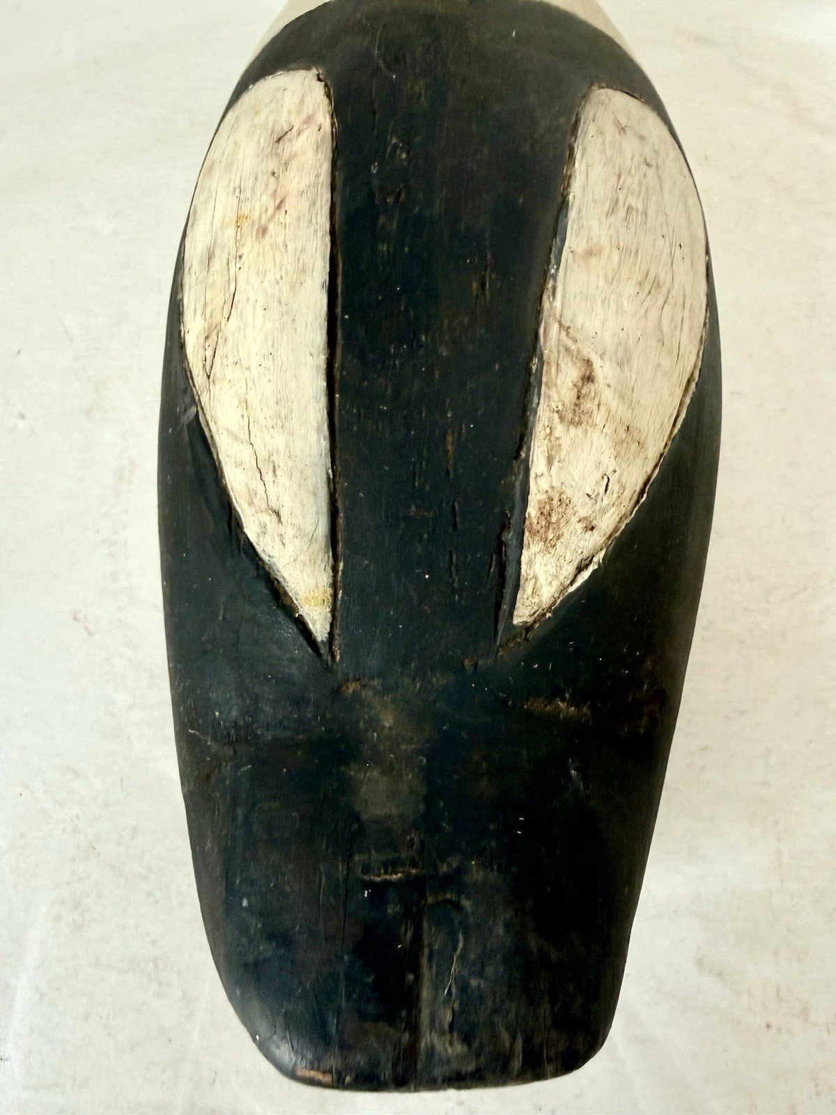 Vintage Primitive Style Goldeneye Duck Decoy Pair, Tack Eyes, Inletted Head
