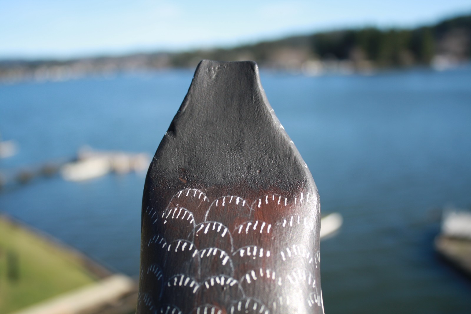 Harlequin Drake decoy by Mo Hobbs, 2006, solid wood, GE, OP.