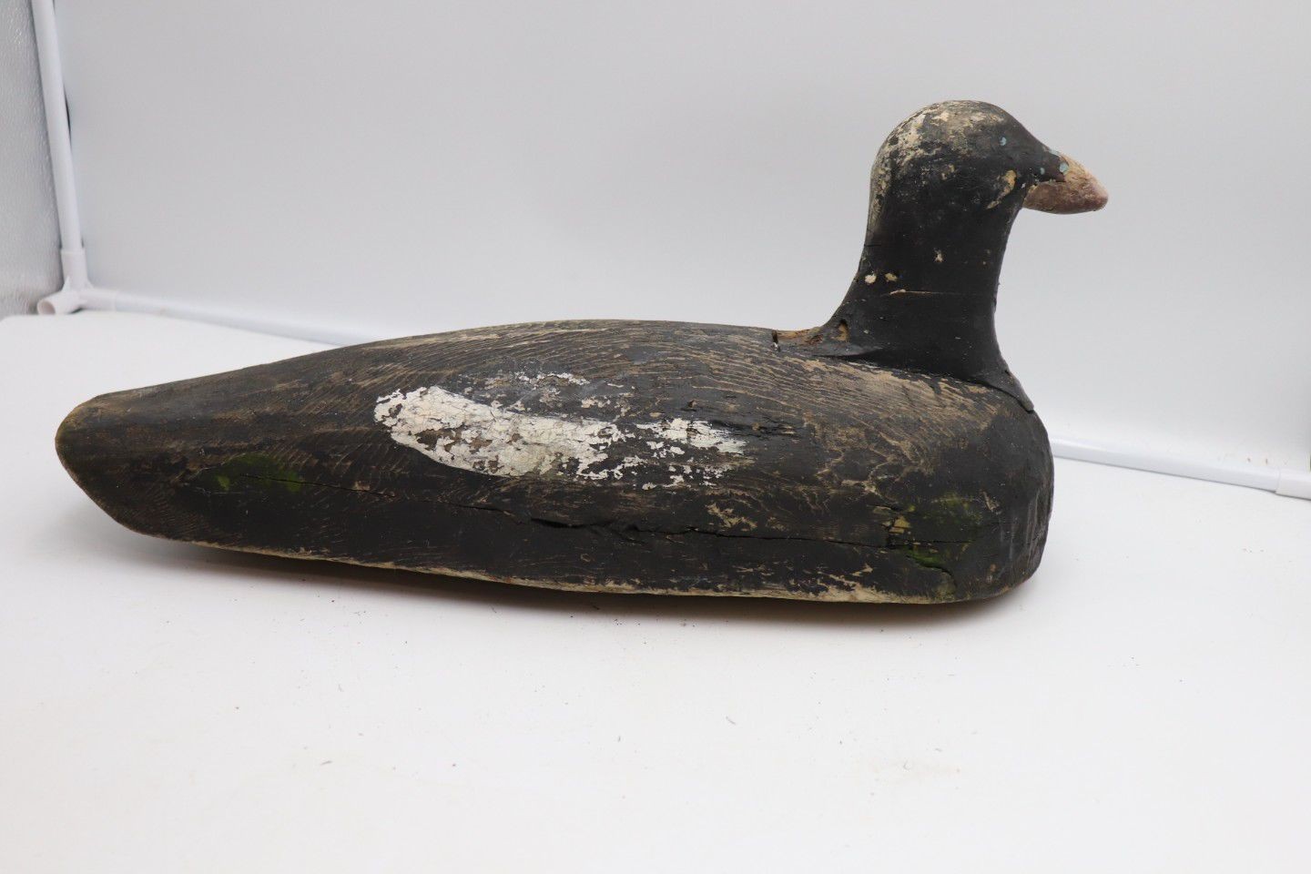 LARGE PRIMITIVE DECOY DUCK ANTIQUE WOOD HANDMADE