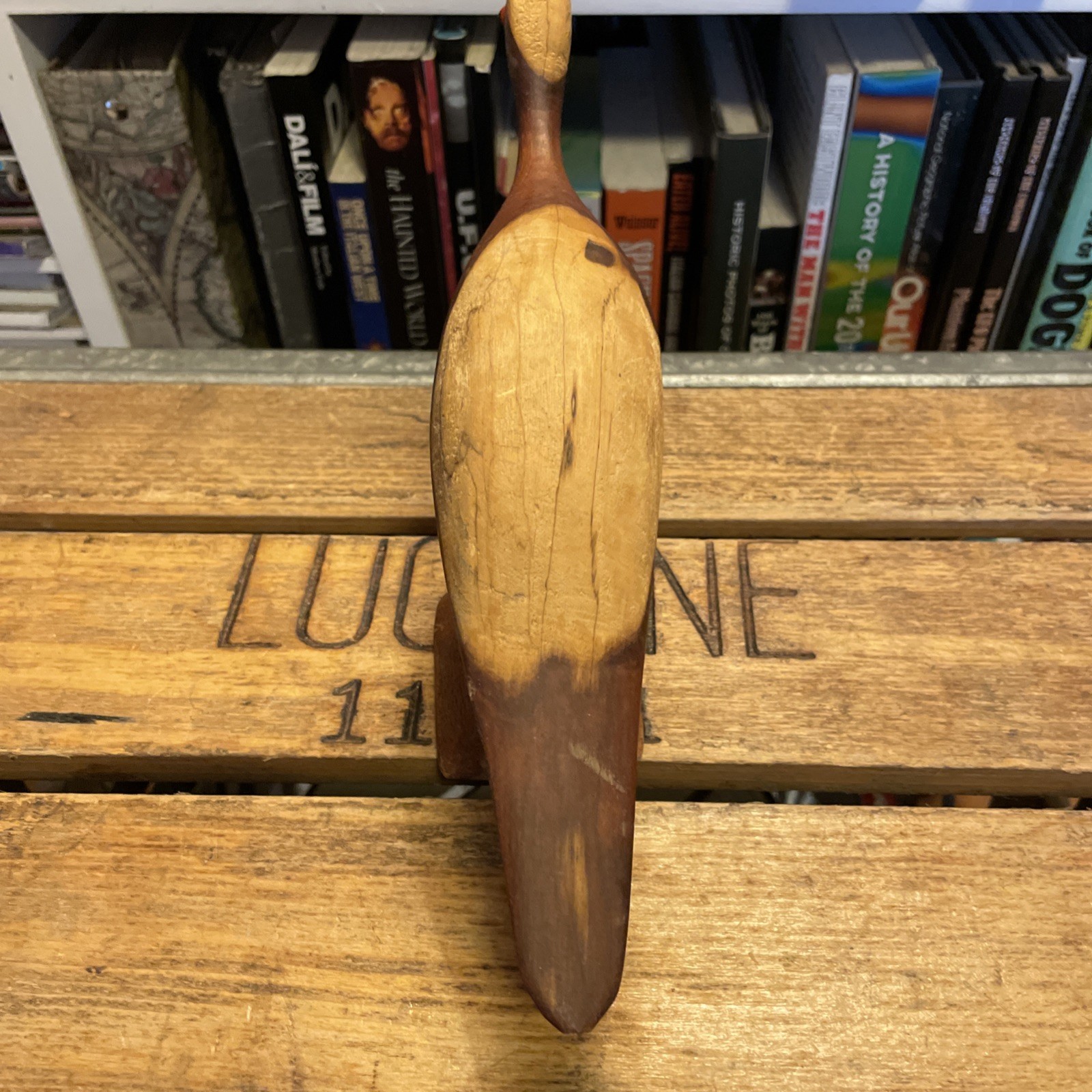 Antique Carved Wood Shorebird Decoy Primitive Folk Art Hand Made 12” Vintage