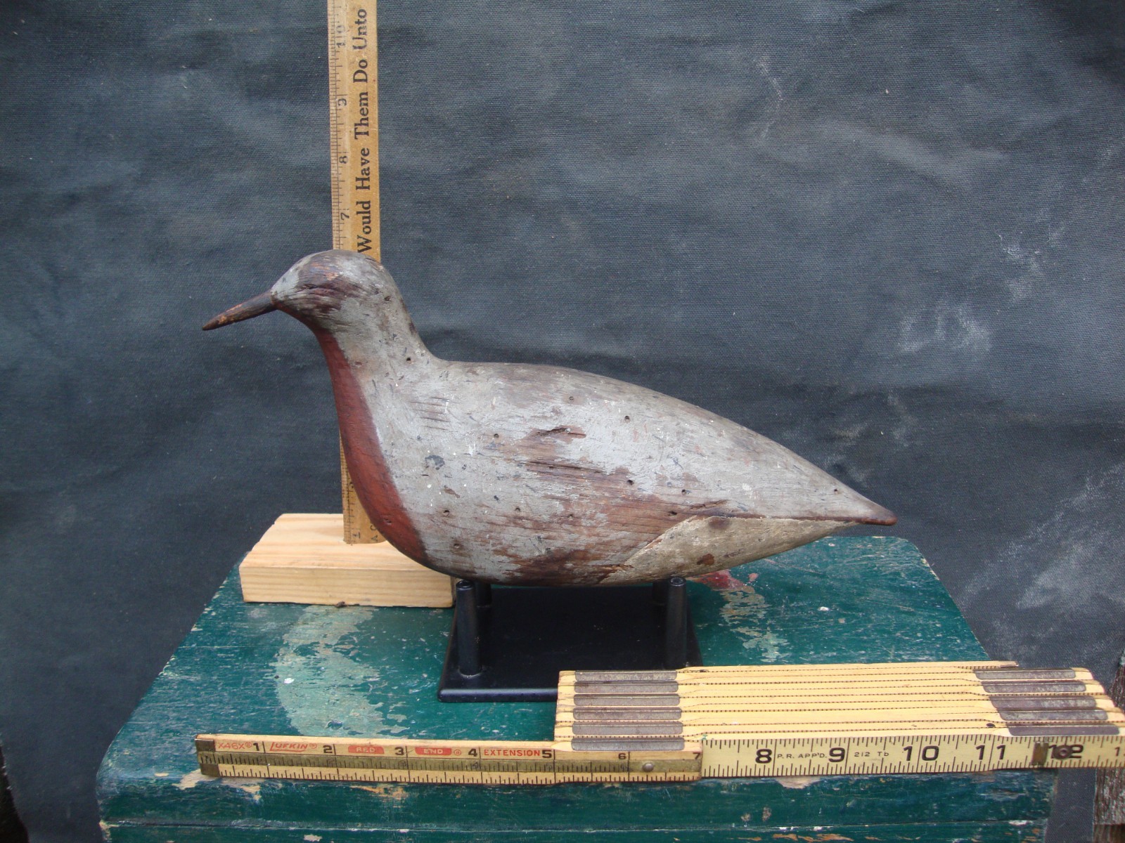 ANTIQUE SNIPE SHOREBIRD DECOY CAPT JONAS SPRAGUE BEACH HAVEN NEW JERSEY LURE