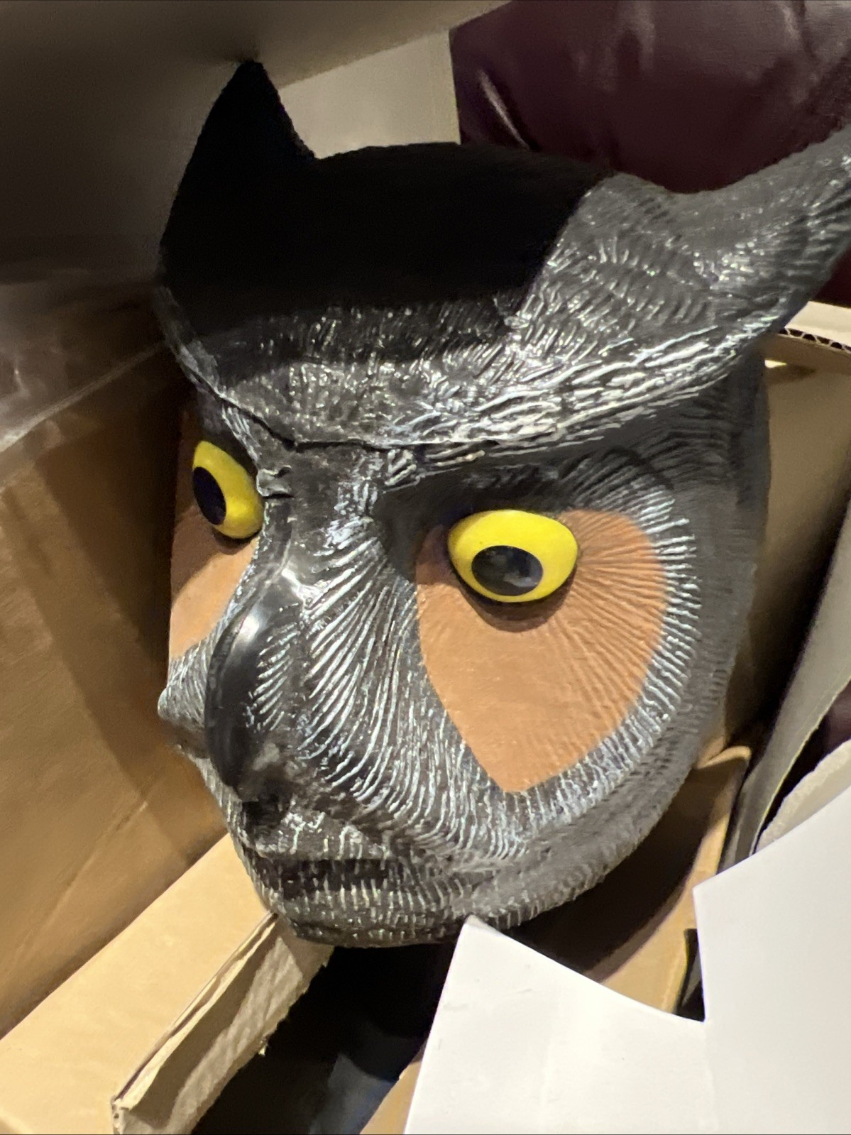 Durable Black Bird Pest Control Decoy with Moving Wings, Covers 6,000 sq. ft.