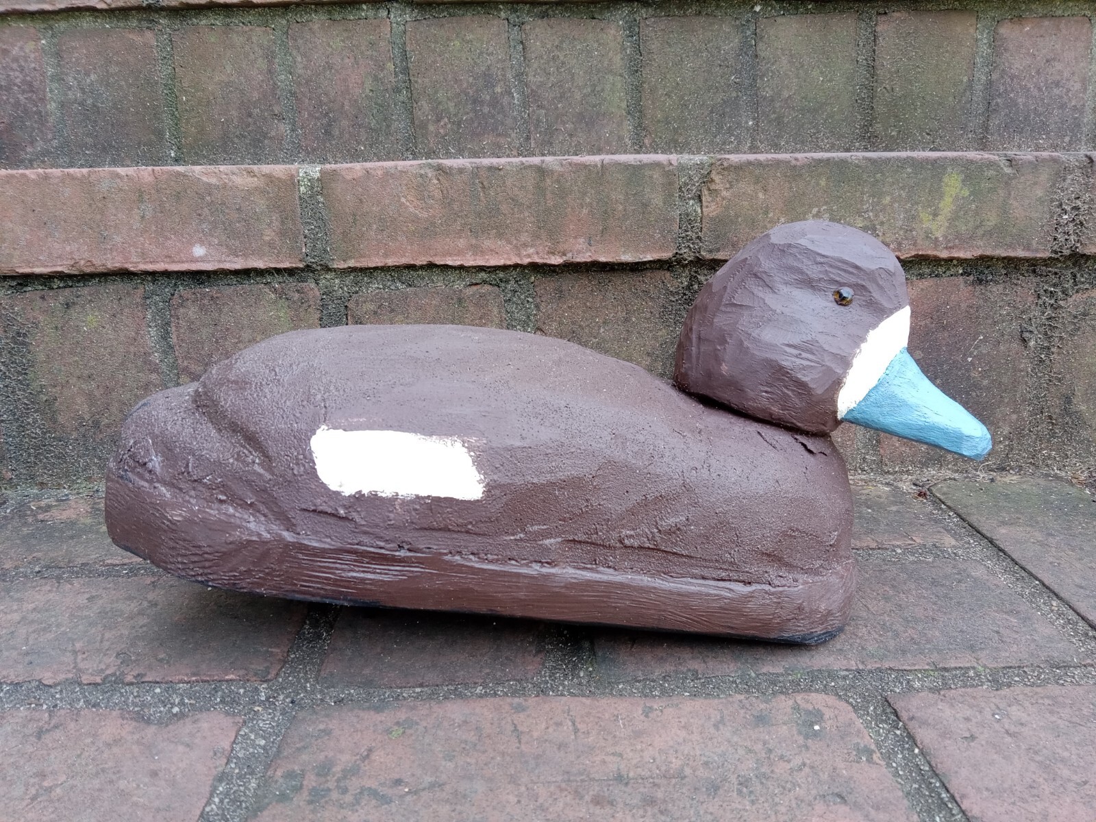 Gunning Scaup Bluebill Hen Buoy Decoy Folkart Railroad Spike Long Island beach