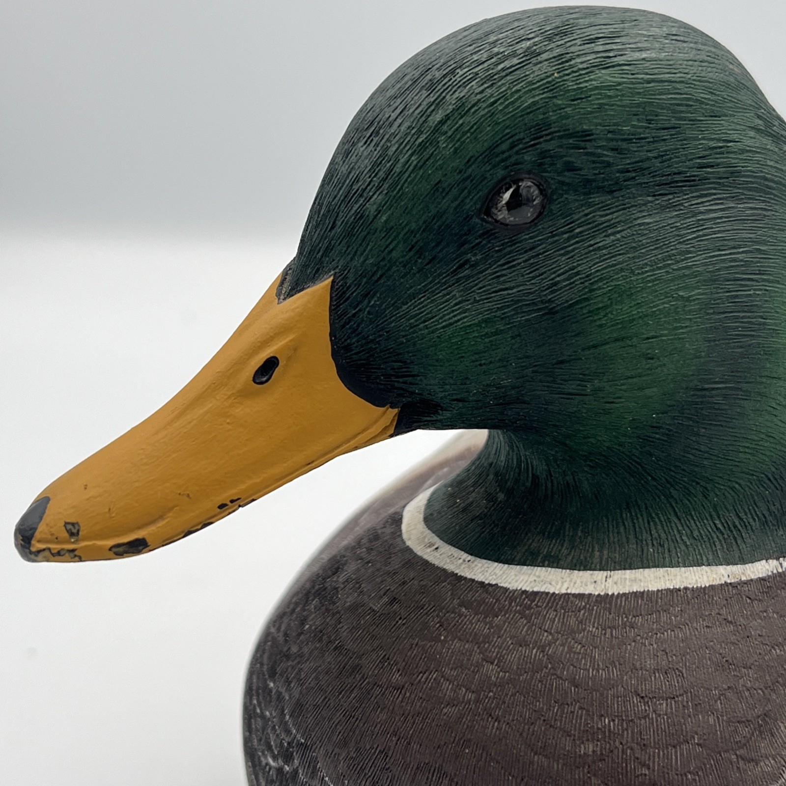 🦆 Signed Randy Tull Wood Carved Mallard Drake Duck Decoy 12″x5.5″x5.5″