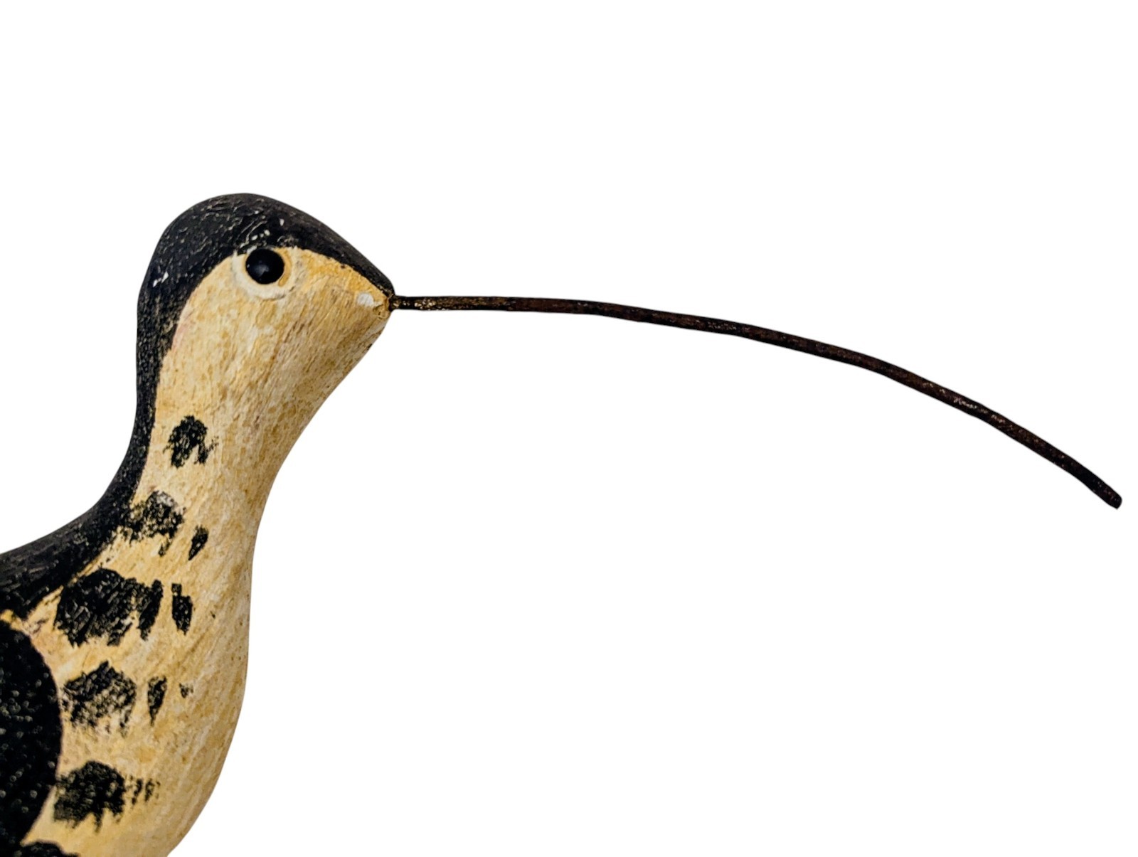 Richard Morgan Long-Billed Curlew Shorebird Metal Bill, Metal “Stick” Antiqued