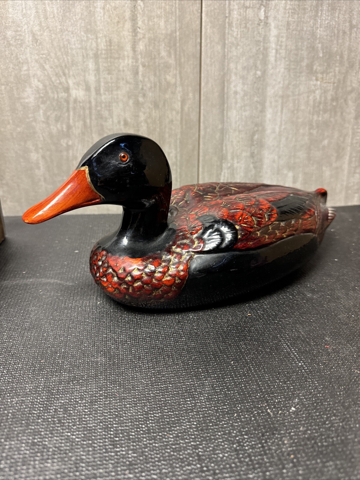 Original Pierre Dupont Duck Decoy Wood Carved Hand Made France Gd2
