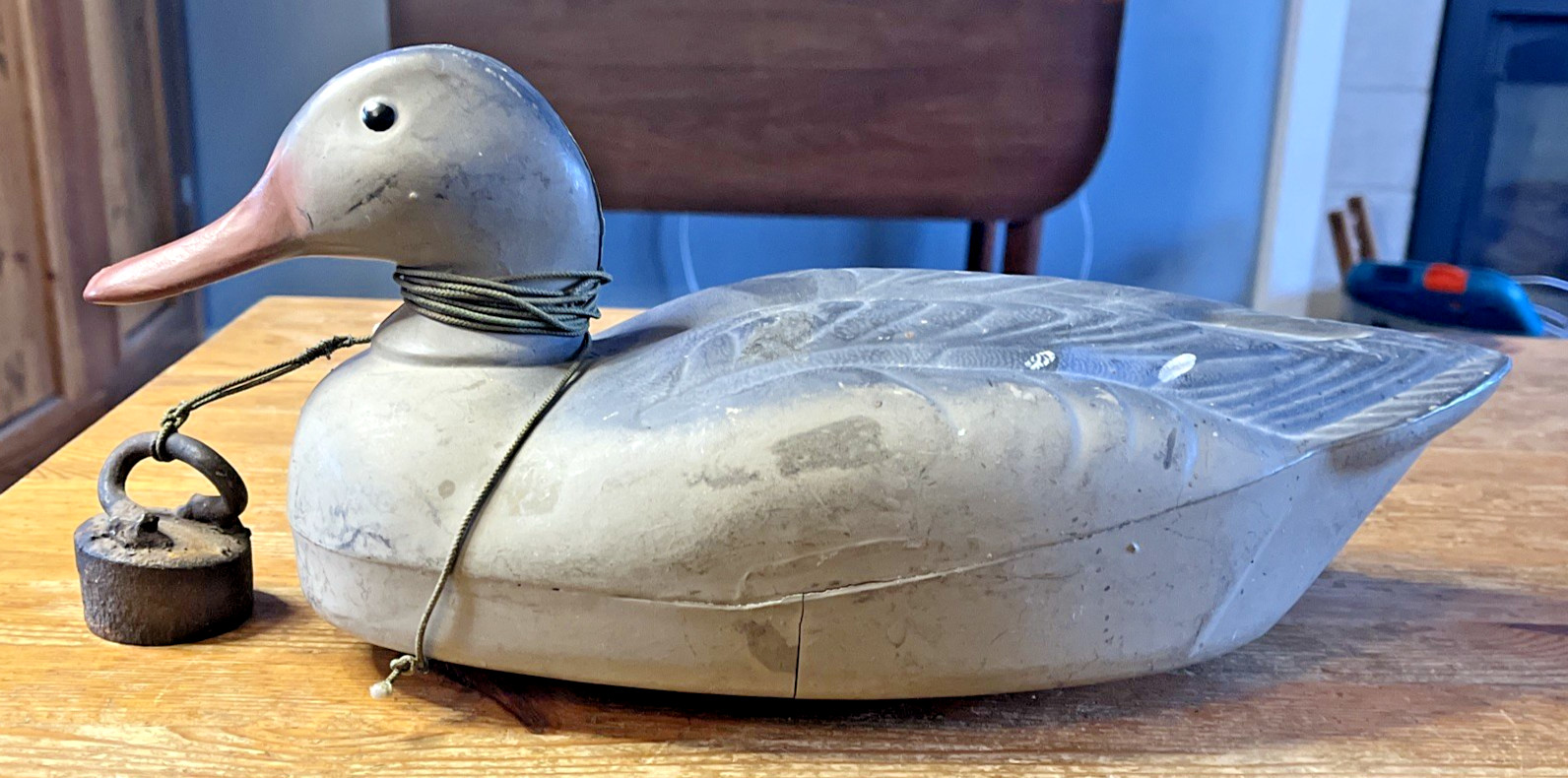 Vintage Herter’s Duck Decoy Plastic Bird with Weight Hunting Waseca MN Herters