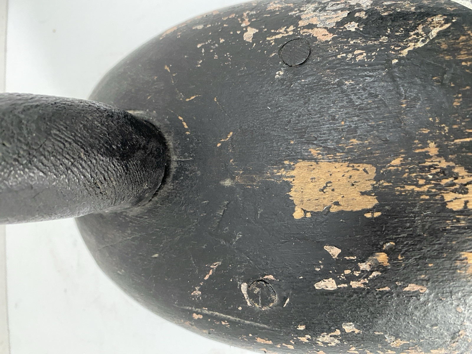 White-winged Scoter Duck Decoy, Vintage, Wood, Nailed in Head Set, Unsigned