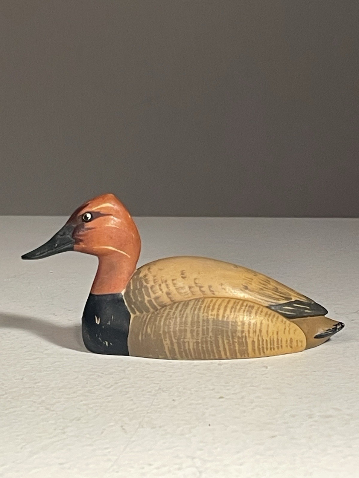 Vintage ANRI Wildlife Collection Canvas Back Duck Miniature Figurine Italy- READ