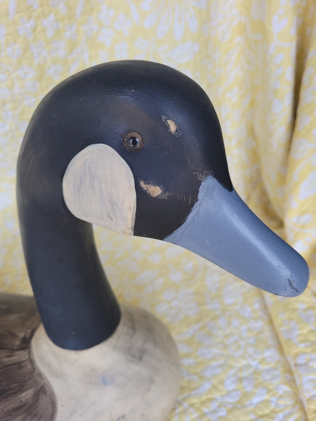 Vintage Wood Canadian Goose Decoy Large 26″ Long 15″h Movable Head