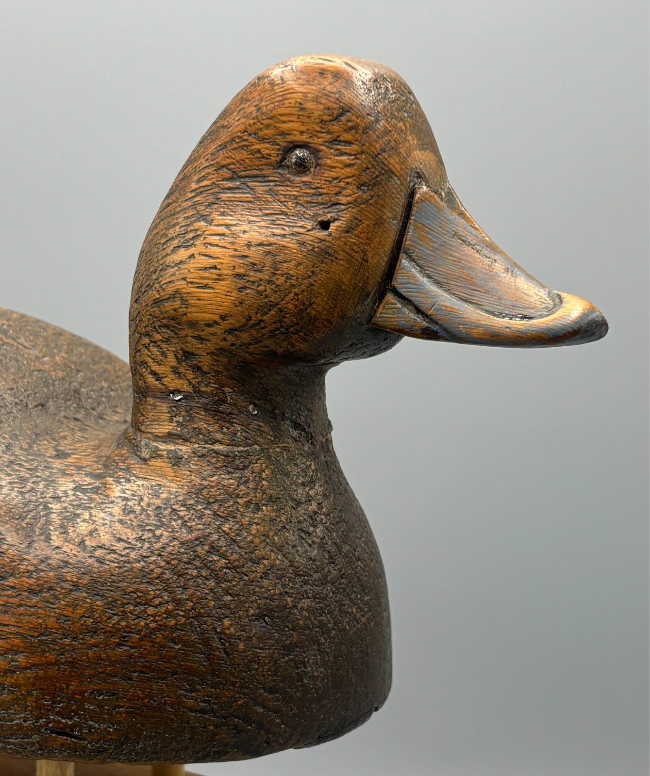 RARE MONTREAL QUEBEC BLUEBILL DRAKE VINTAGE DUCK DECOY BY EARL WILDE (1921-1986)