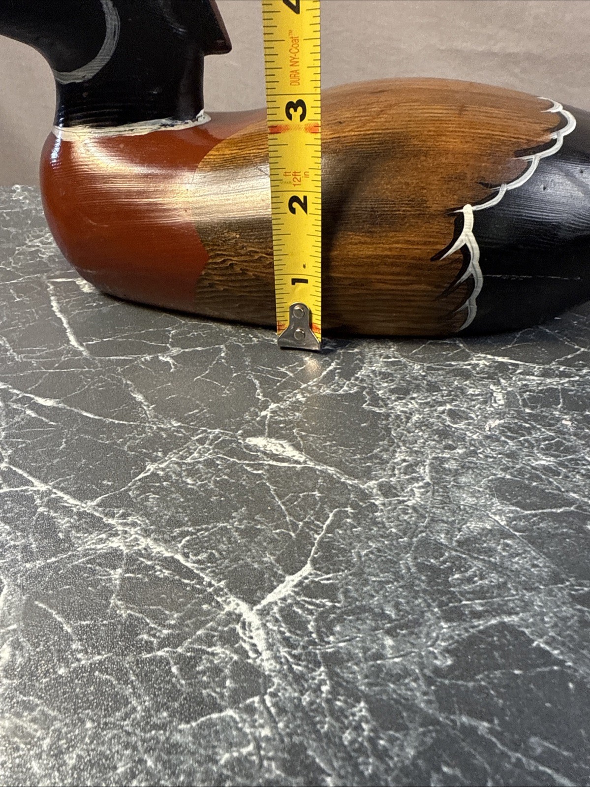 Vintage Wood Duck HANDCRAFTED SOLID WOOD COLLECTIBLE / Beautiful