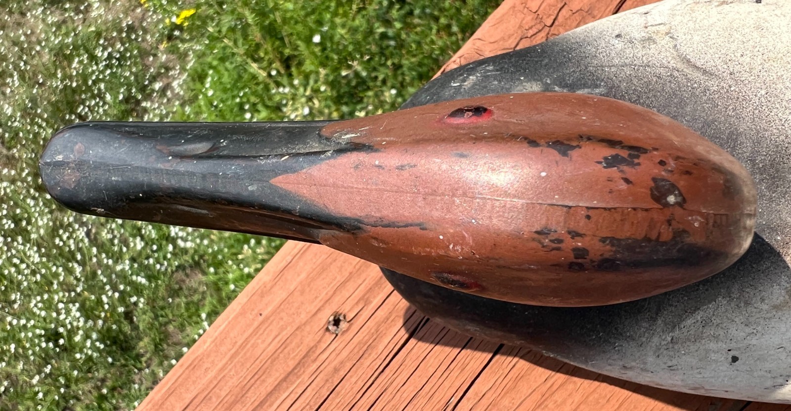 Vintage Decoy Canvasback Drake 14″ Duck Distressed Feather-Lite K. C. Kansas USA