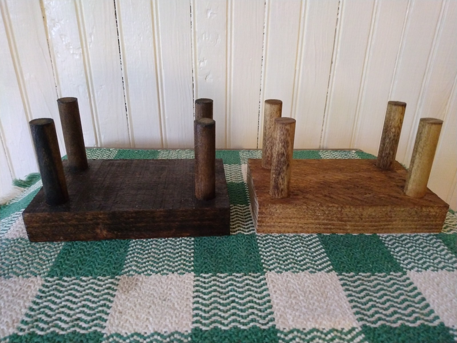 1 Tall Wood Hand Made Duck Decoy Stands With Dowels 2 1/2 Inches above Base