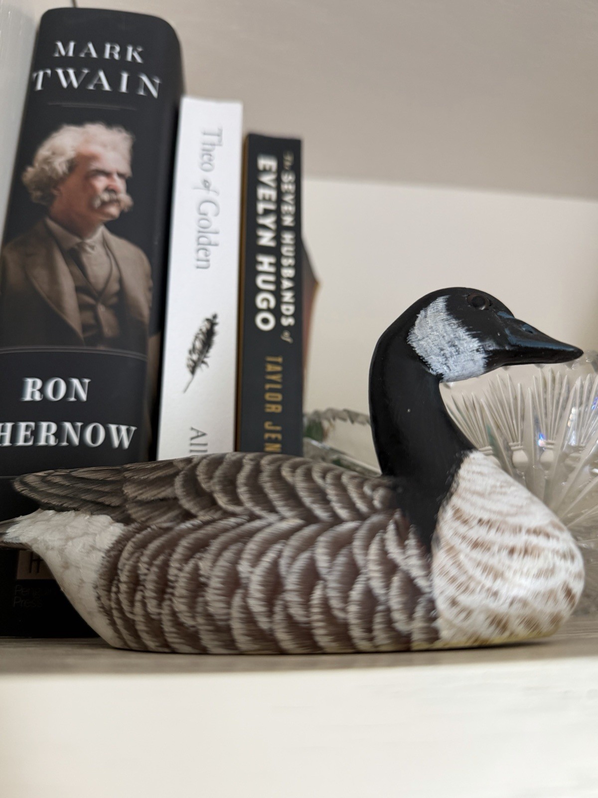 Vintage Canada Goose Miniature Decoy Hand Carved Wood Folk Art Ward Style Rare