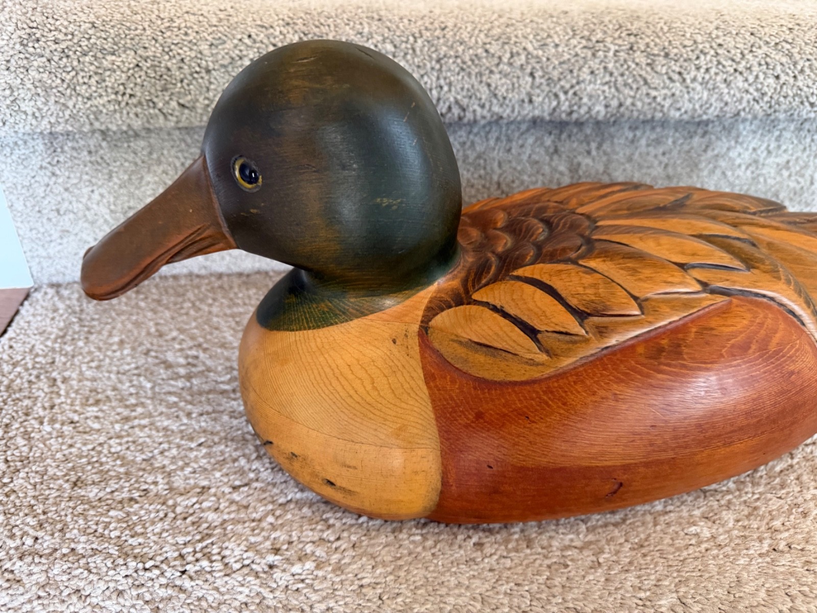 Tom Taber Shoveler Decoy, Ducks Unlimited Special Edition Medalion from 1988