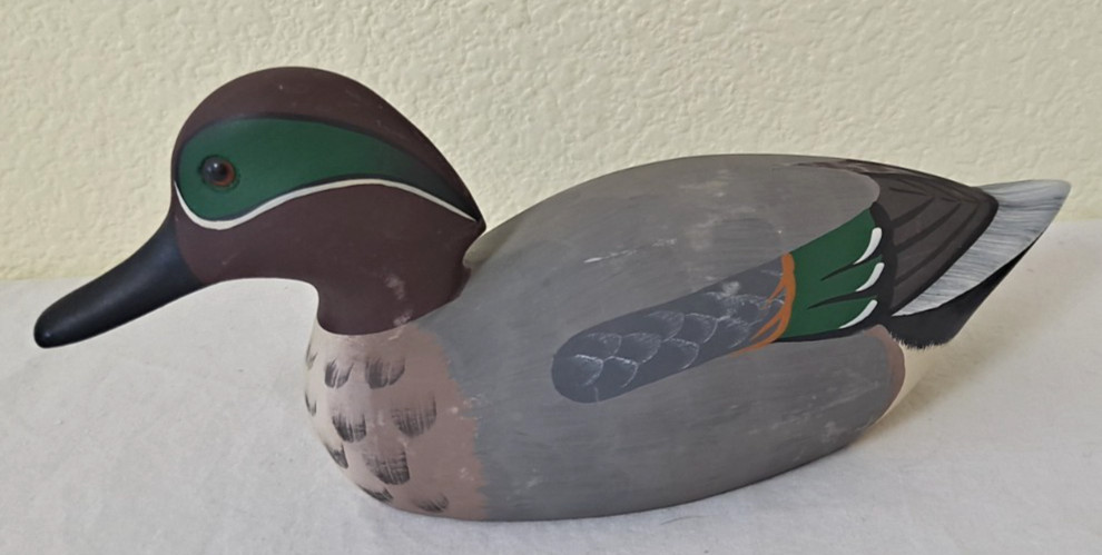 Stoney Point Decoy Mallard Drake Duck 1984 Signed Raymond E. Hornick #14459 Teal