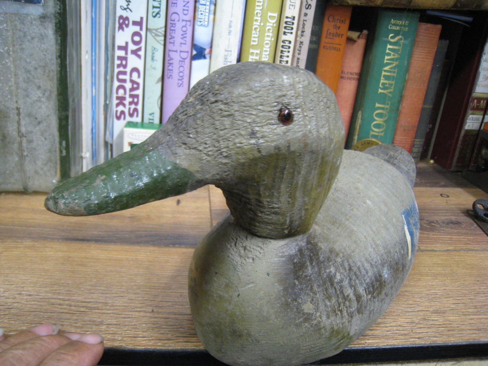Original 1950s Wooden Mallard Hen Duck Decoy VICTOR GLASS EYES WORKING HUNTING