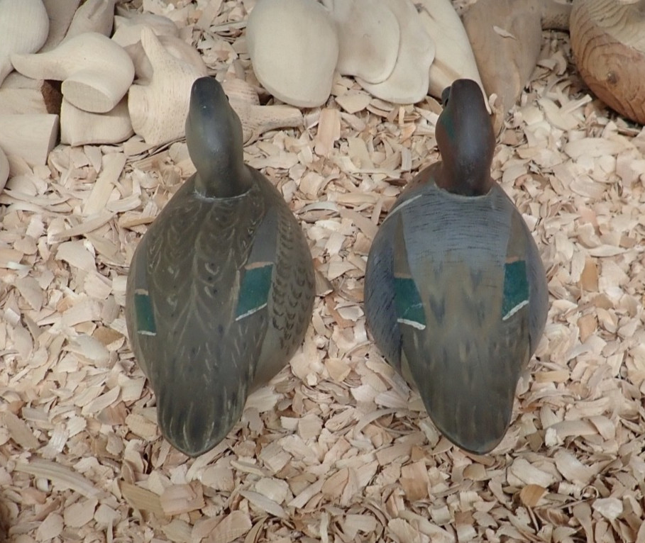 Bob Biddle (1937-2025) Media Pennsylvania Green Wing Teal Decoys