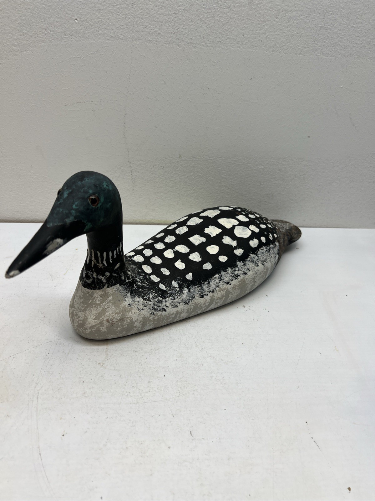 Common Loon Duck Decoy Solid Wood Hand Painted By John Hohing 1980