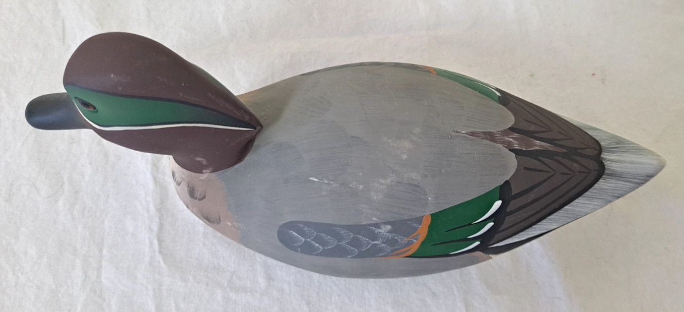 Stoney Point Decoy Mallard Drake Duck 1984 Signed Raymond E. Hornick #14459 Teal