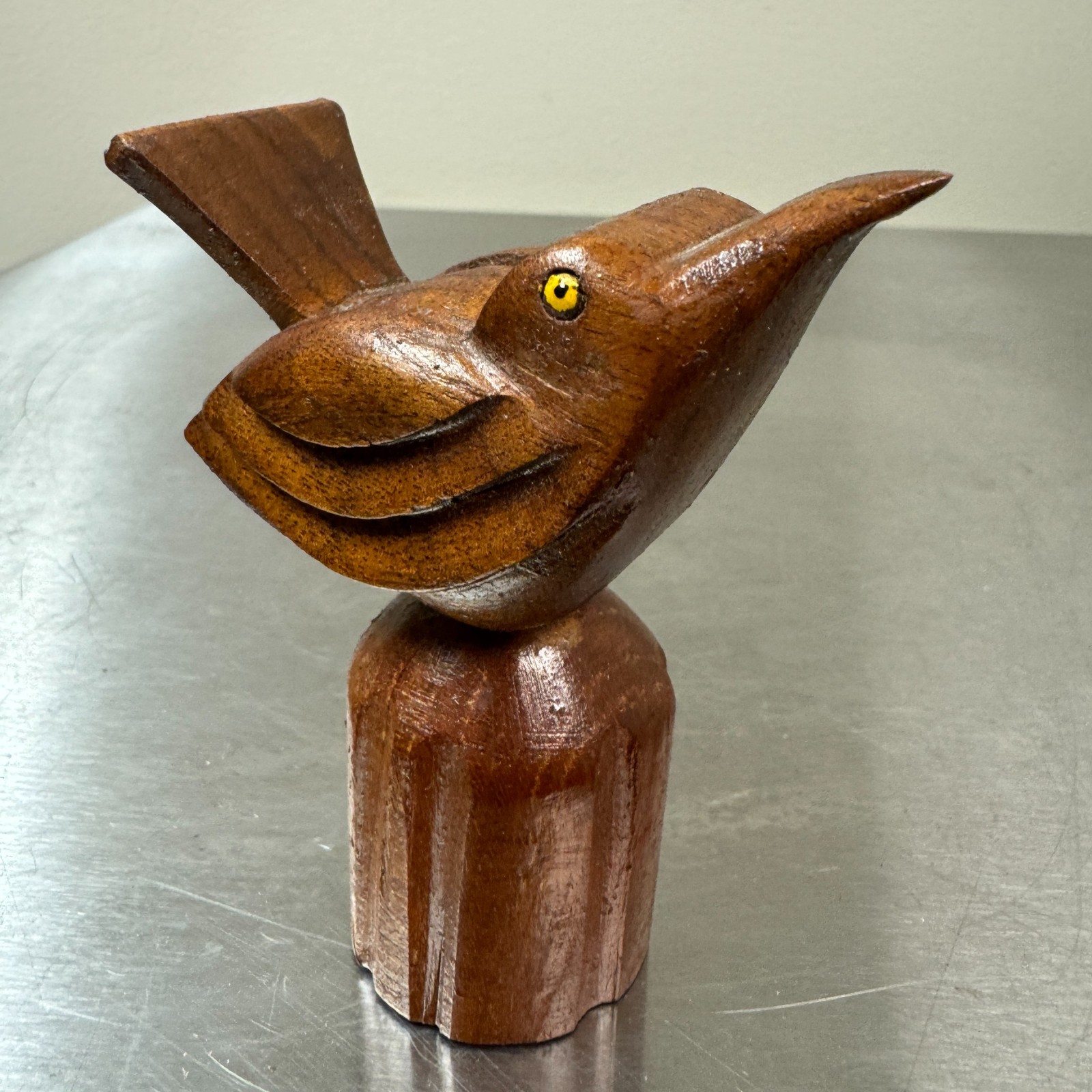VTG Carved Bird Figure by Duck Decoy Carved Harold Young