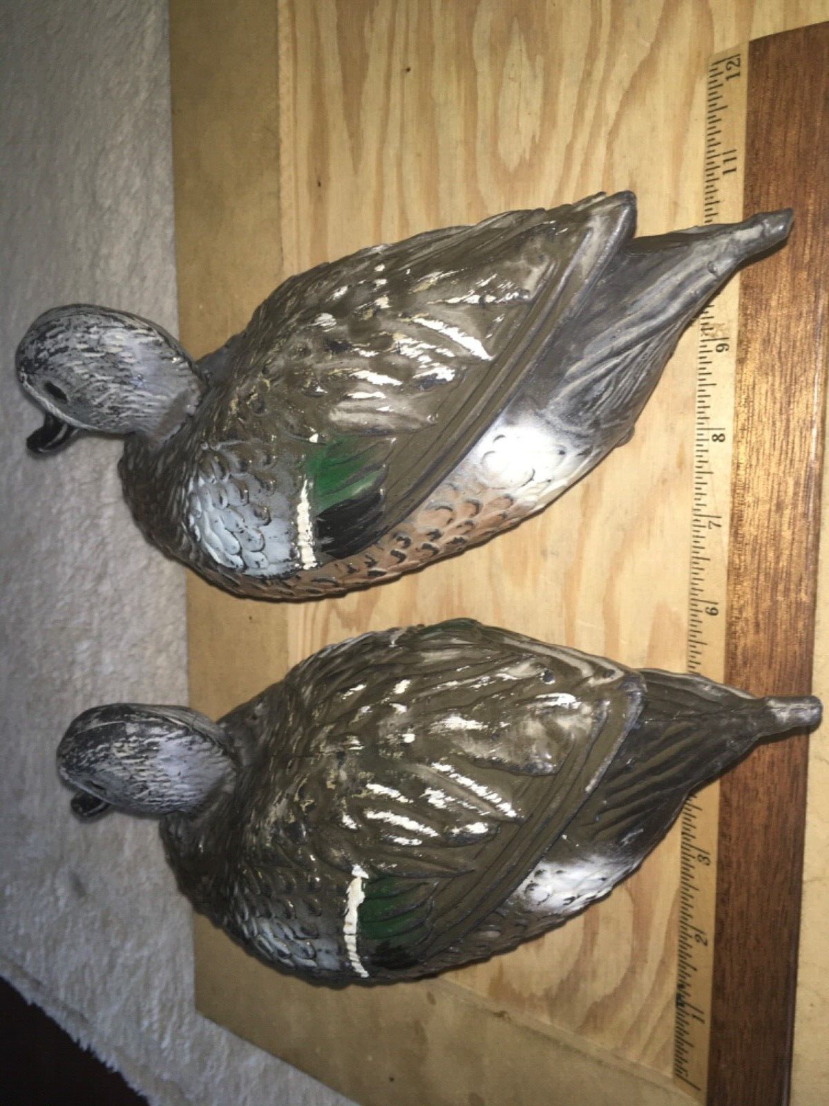 2 Vintage Drake Blue Wing Teal Duck Decoy Model 900-5070 Made in Italy by GARCIA