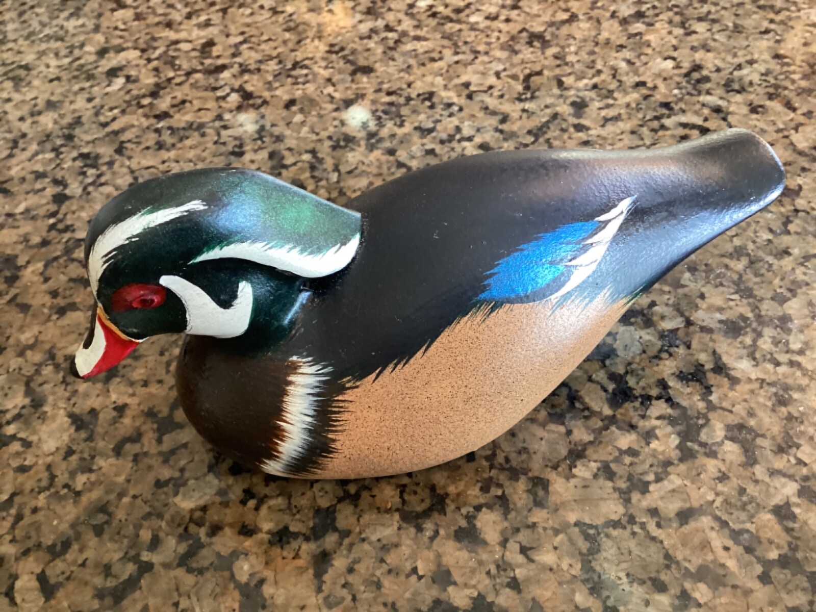 Lot of 2 Vintage Carved Wood Duck Decoy & Shore Bird Signed Dick Jessen & LH
