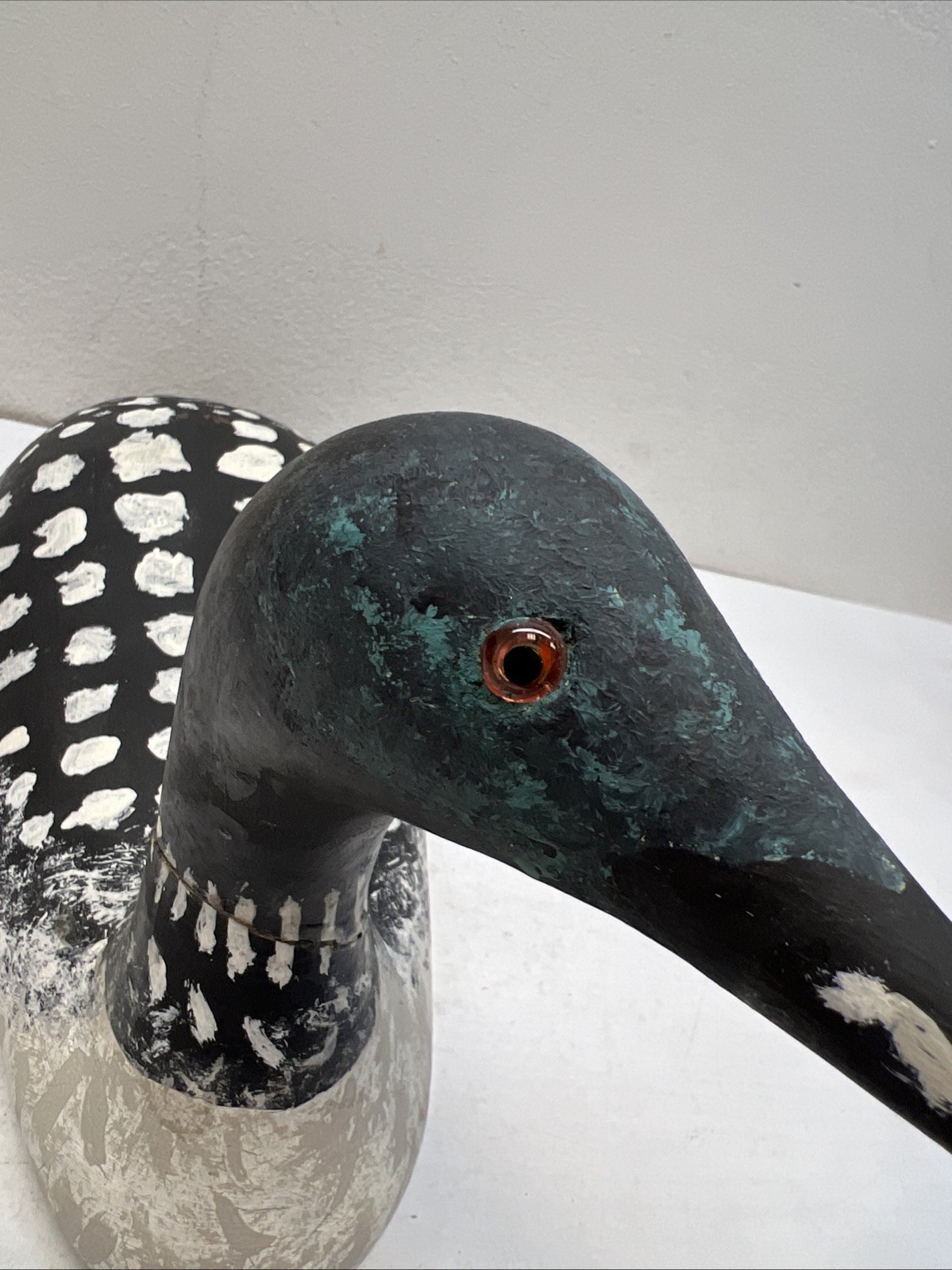 Common Loon Duck Decoy Solid Wood Hand Painted By John Hohing 1980