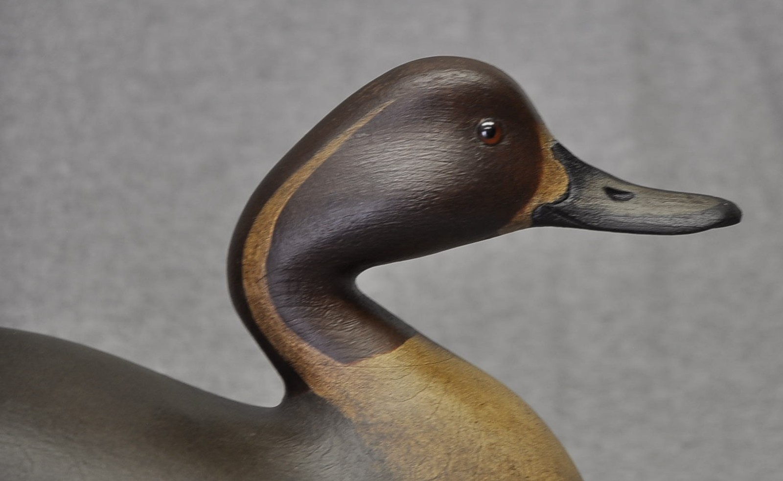 SNAKEY HEAD WOOD PINTAIL DRAKE OP by Darkfeather Freedman BRANDED SIGNED HOLLOW