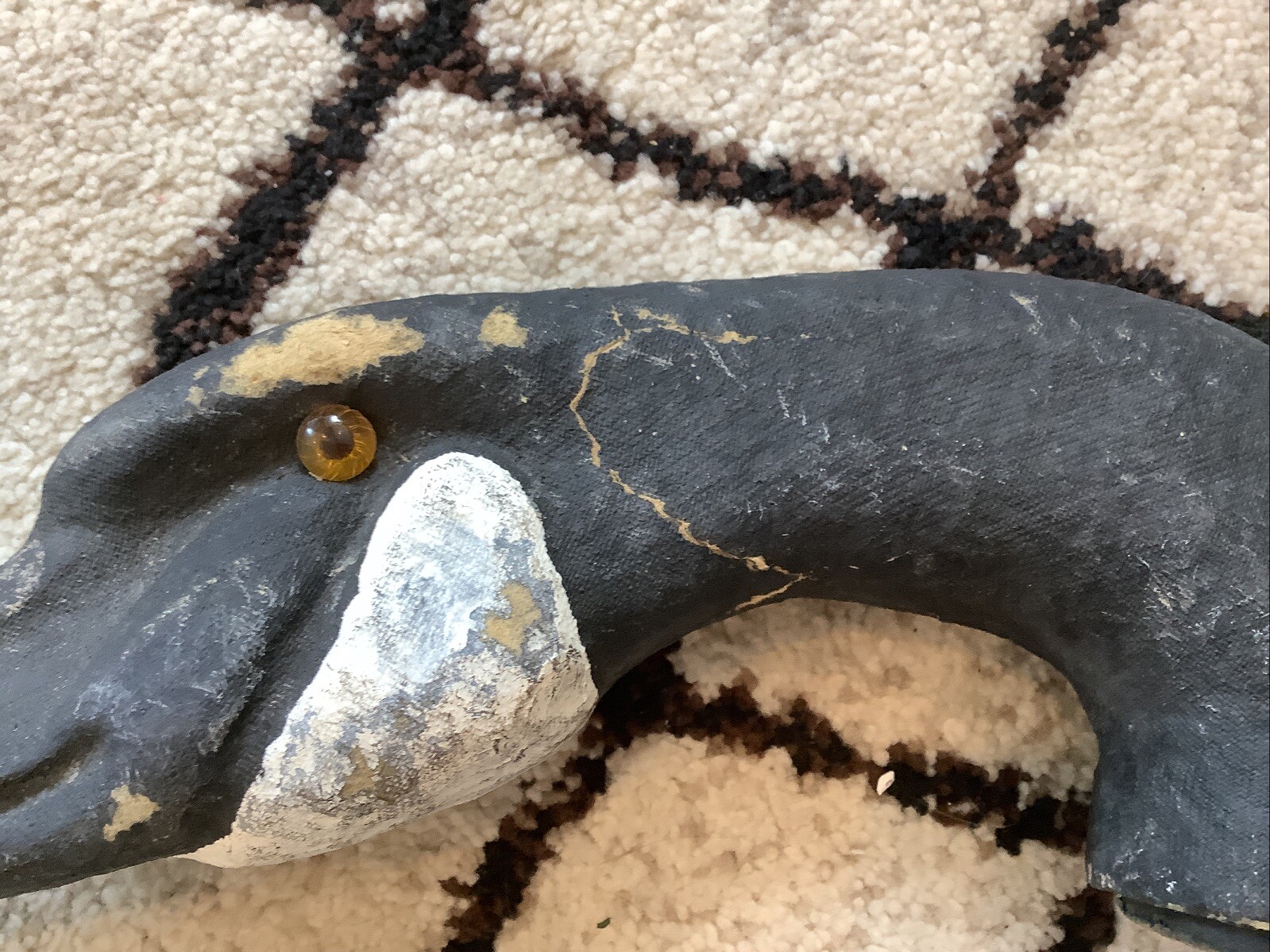 antique canadian goose paper mold goose decoys lot Of Two. 1960s