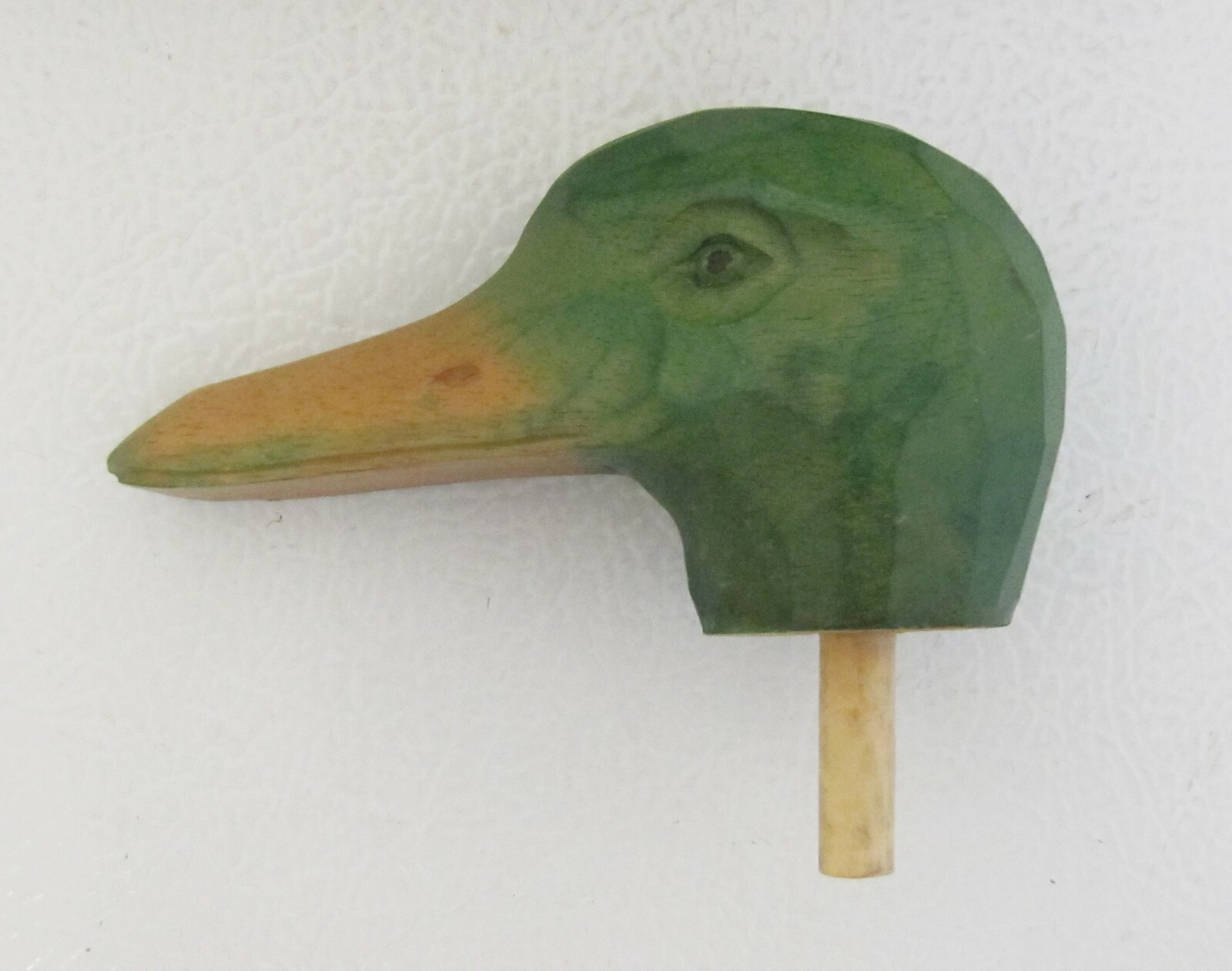 Vintage Hand Carved Wooden Duck With Swivel Head Very Good To Excellent Cond.