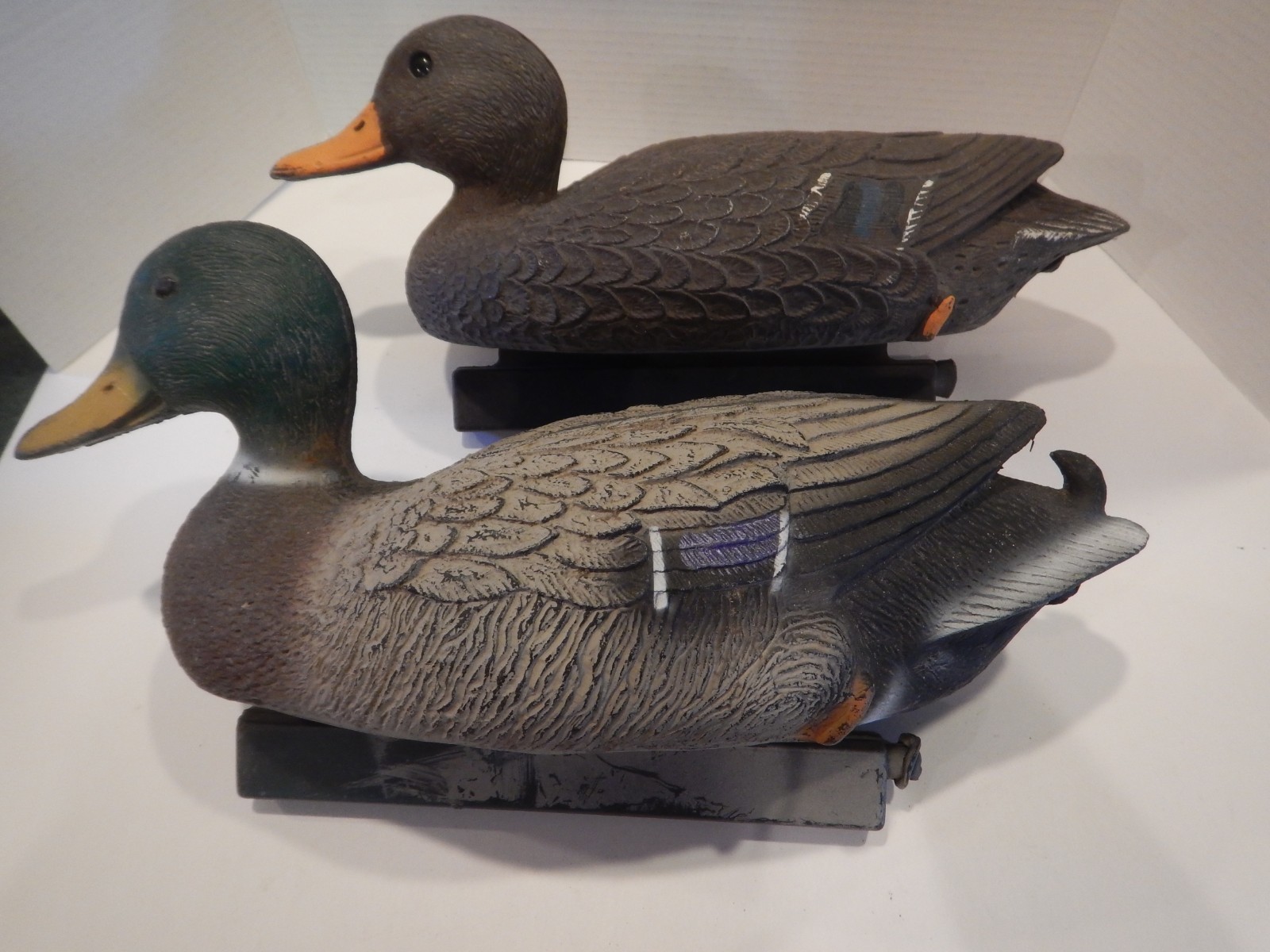 Vintage Flambeau Mallard Drake & Hen Duck Decoy Cabin Decor USA (L22)