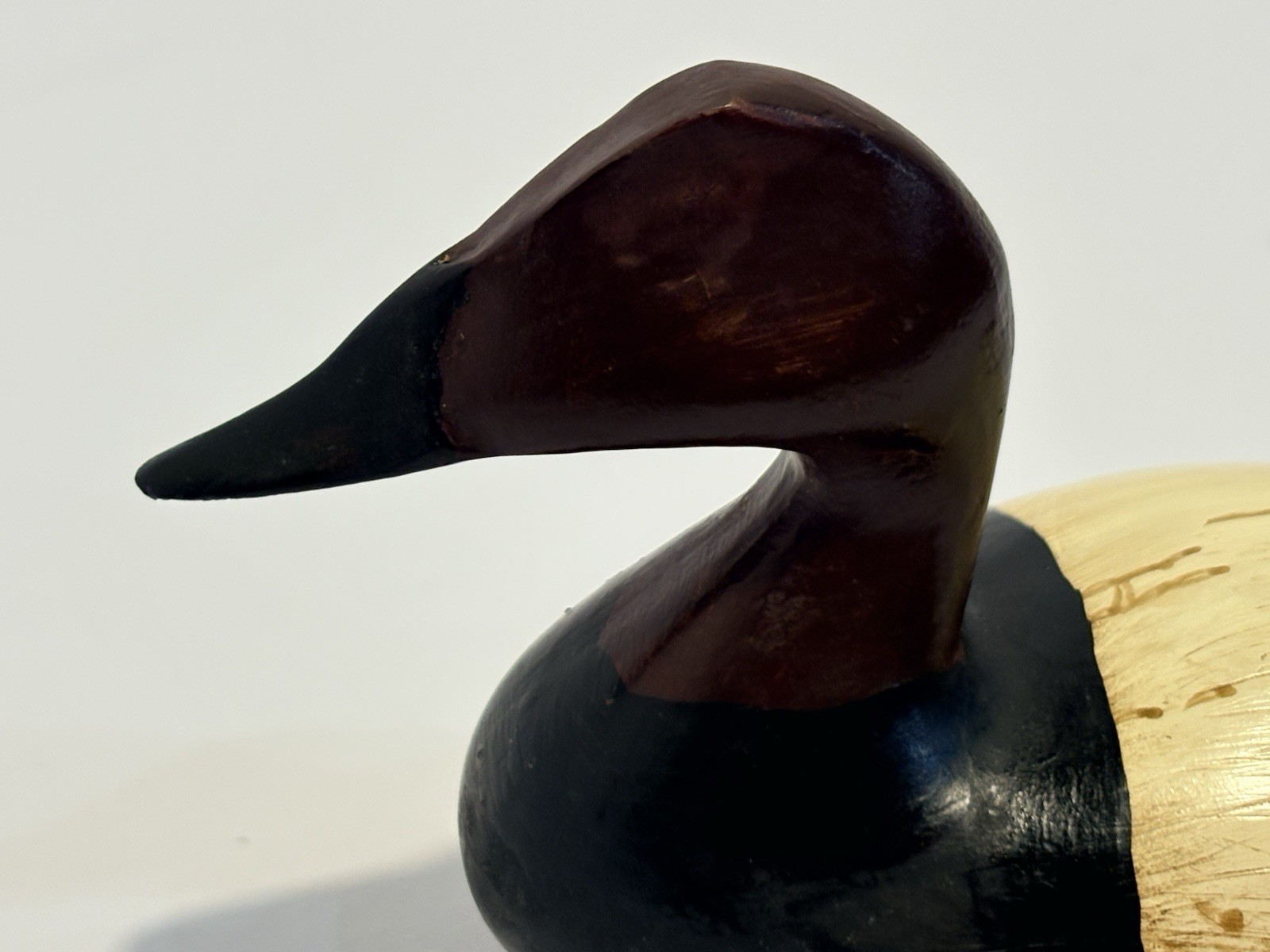Hand Carved Duck By Lee Dudley Canvasback  Knotts Island, NC by Joe Seme