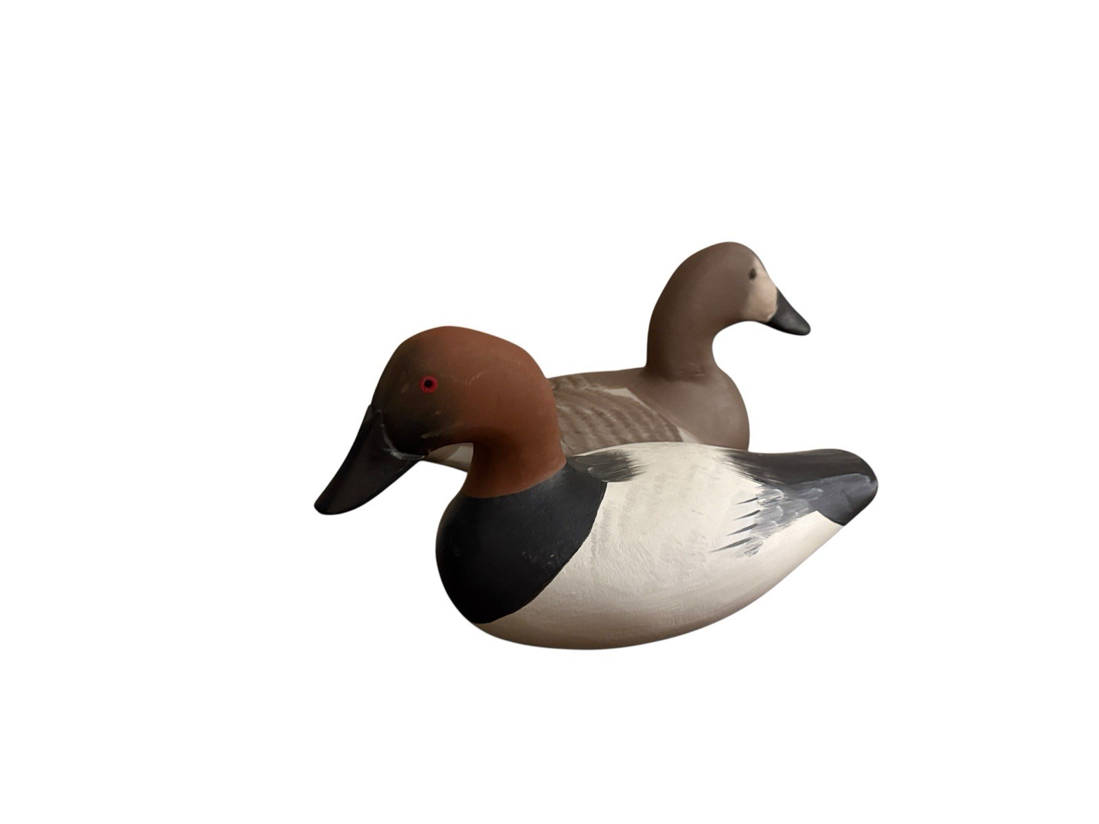 Bob Jobes Canvasback Decoy Pair Havre de Grace MD Original Upper Bay 2007 1/2 Sz