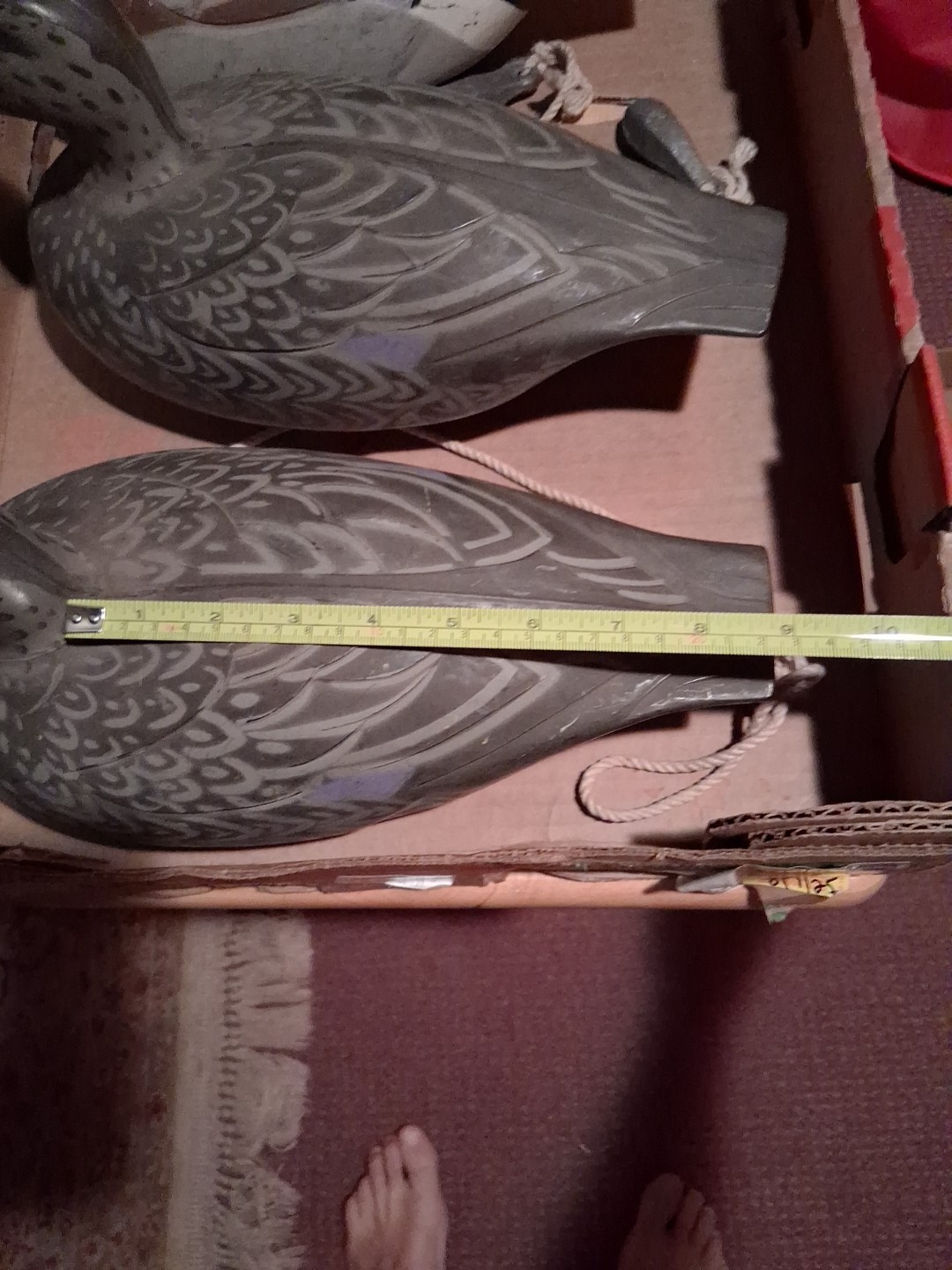 Vtg 3 Original ©1967 D9 Mallard Duck Decoys 2-Victor Hens & Drake Woodstream.