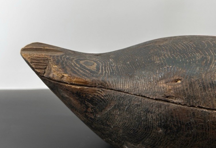 Pre -1905 Mason Premier Grade Black Hand Carved Duck Decoy (c. 1898–1904) RARE