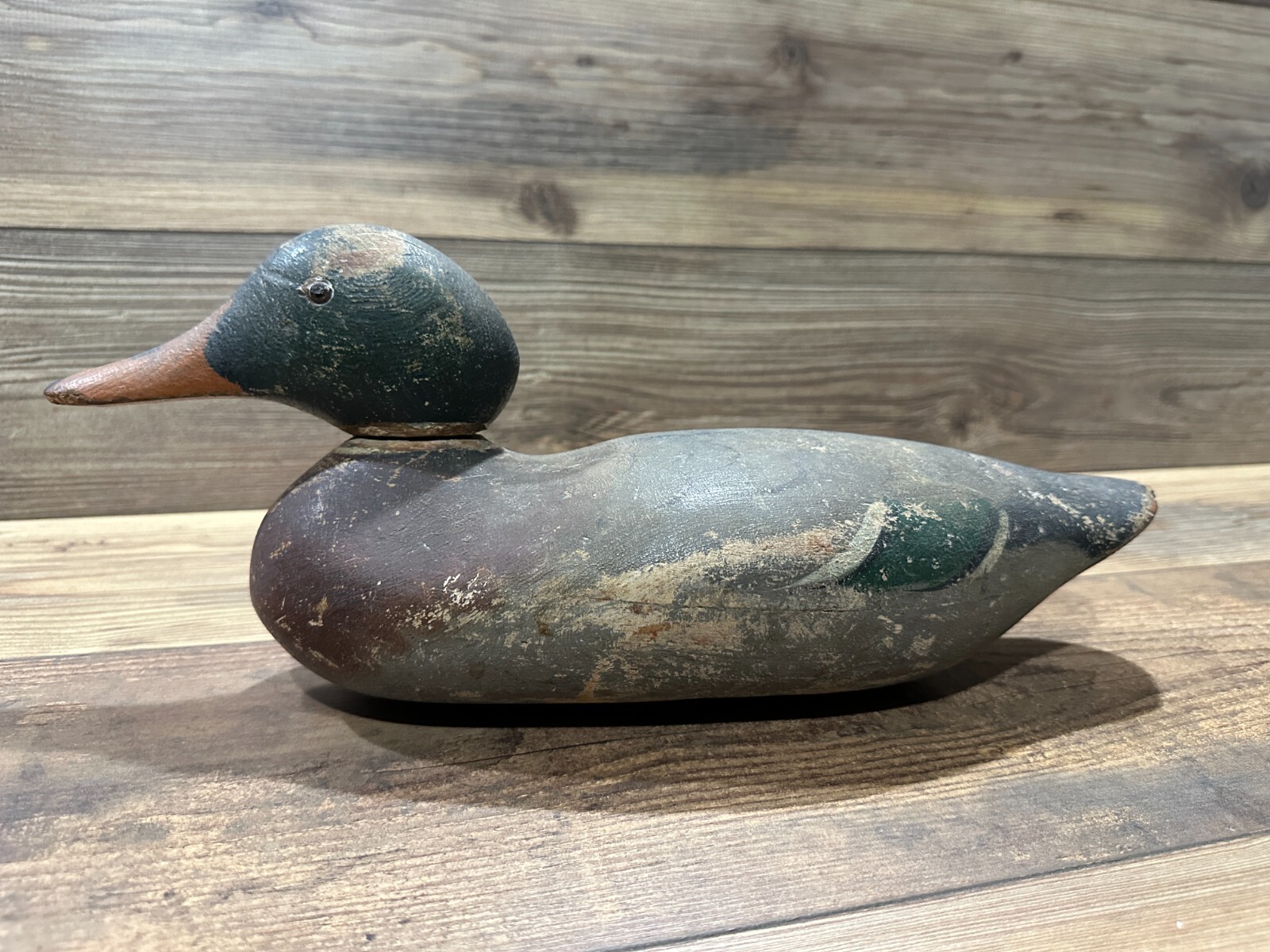 Antique Vintage Wood Duck Decoy **MASON** Mallard Drake — Standard Grade