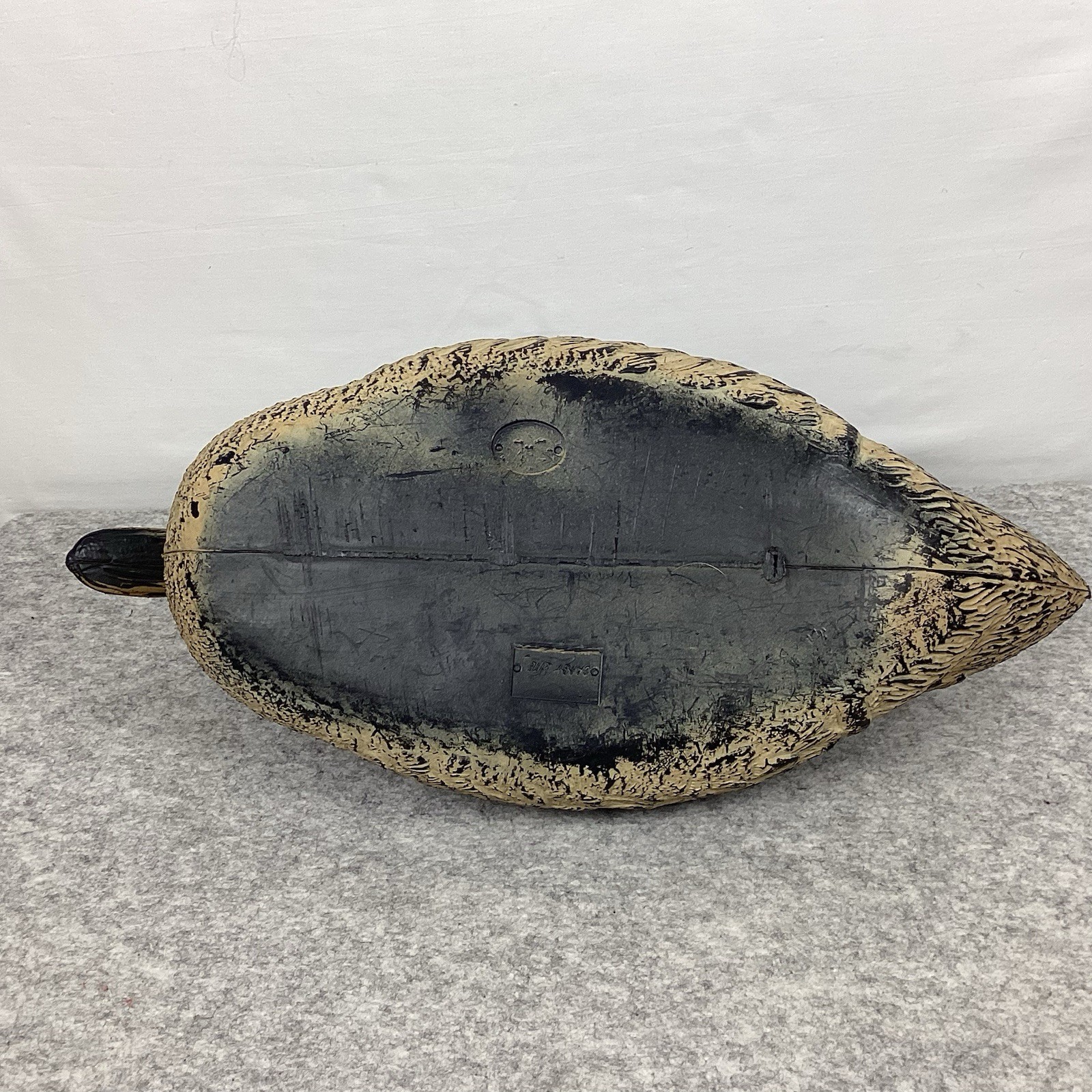 Vintage Carby Lite Duck Decoy Sport Plastic Italy 16 Inch Blue White Brown
