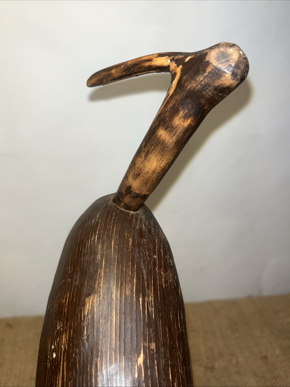 root head shorebird decoy duck hunting antique unknown