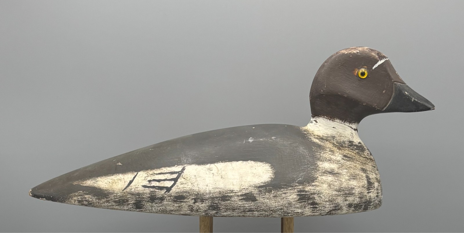 *ORIGINAL PAINT* GOLDENEYE HEN VINTAGE DUCK DECOY LAKE CHAMPLAIN(?)/NOVA SCOTIA?