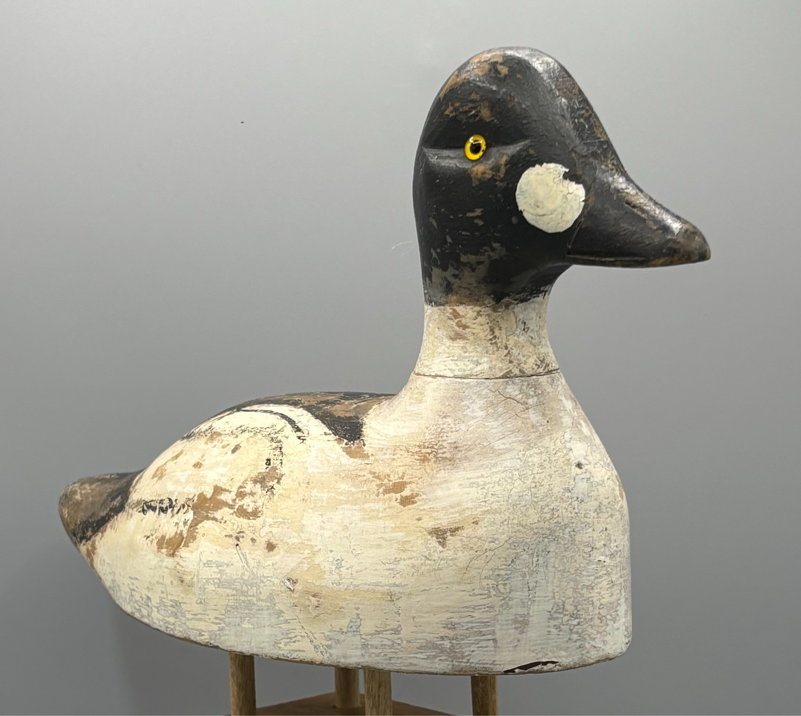 ANTIQUE DUCK DECOY ***ALEXANDRIA BAY, NY*** HIGH HEAD GOLDENEYE DRAKE