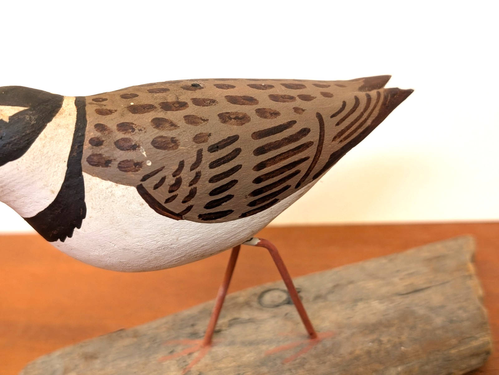 VTG Hand Carved Wood Shore Bird Decoy Semipalmated Plover Signed John Day