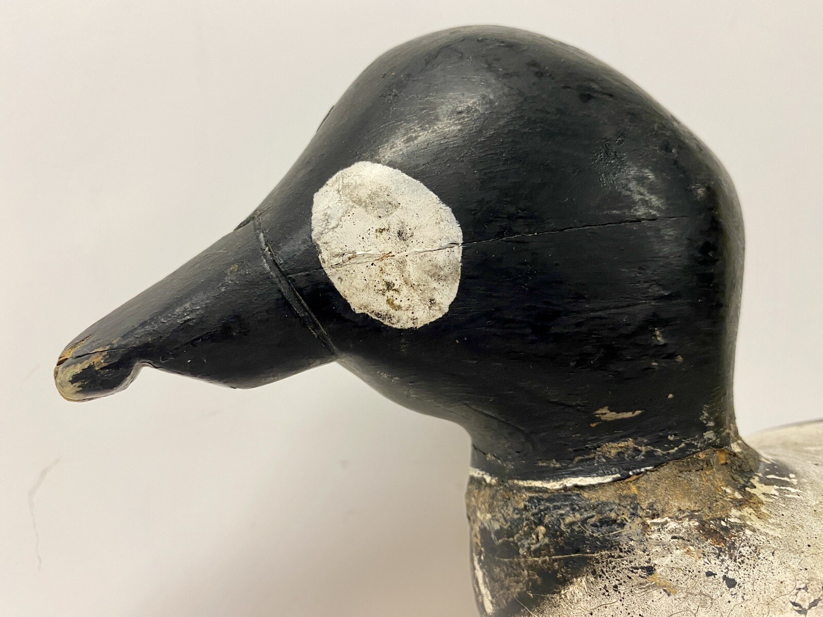 Carved Goldeneye Duck Decoy, Possibly Early Whitney, Unsigned, Weighted Keel.