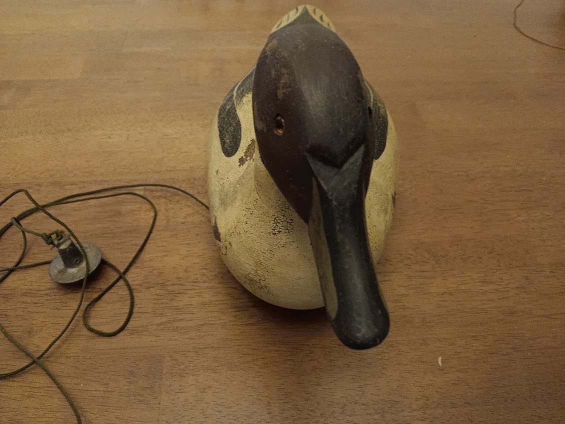 Pintail Duck Decoy Hand Carved and Painted by Inez Esse Wooden Bird Factory
