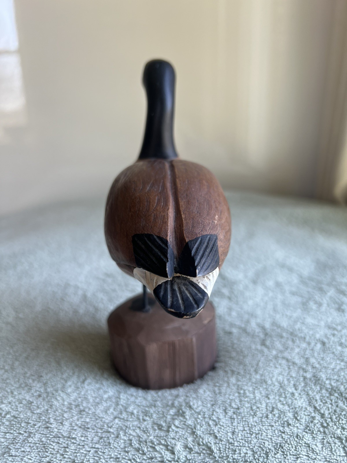 1971 E. Rhodenizer Hand Carved Painted Miniature Wood CANADIAN GOOSE DECOY