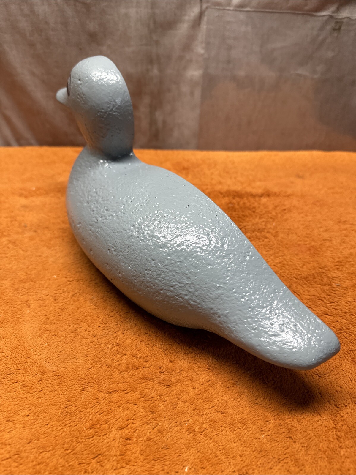 X•Vintage Rare Cast Iron Duck Decoy Doorstop