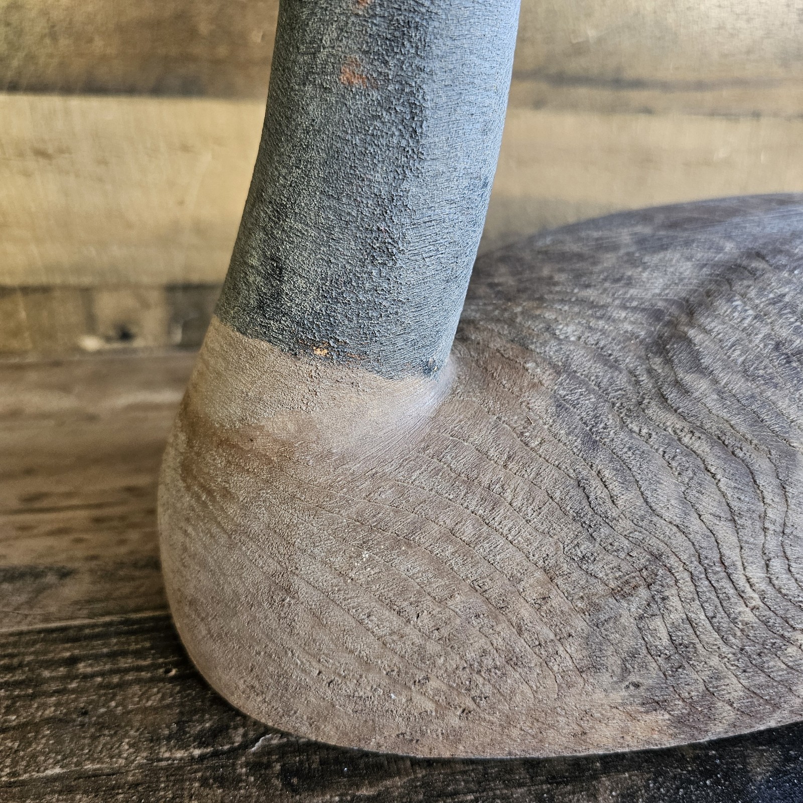 Vintage Carved Wood Canadian Goose Decoy Signed RJK