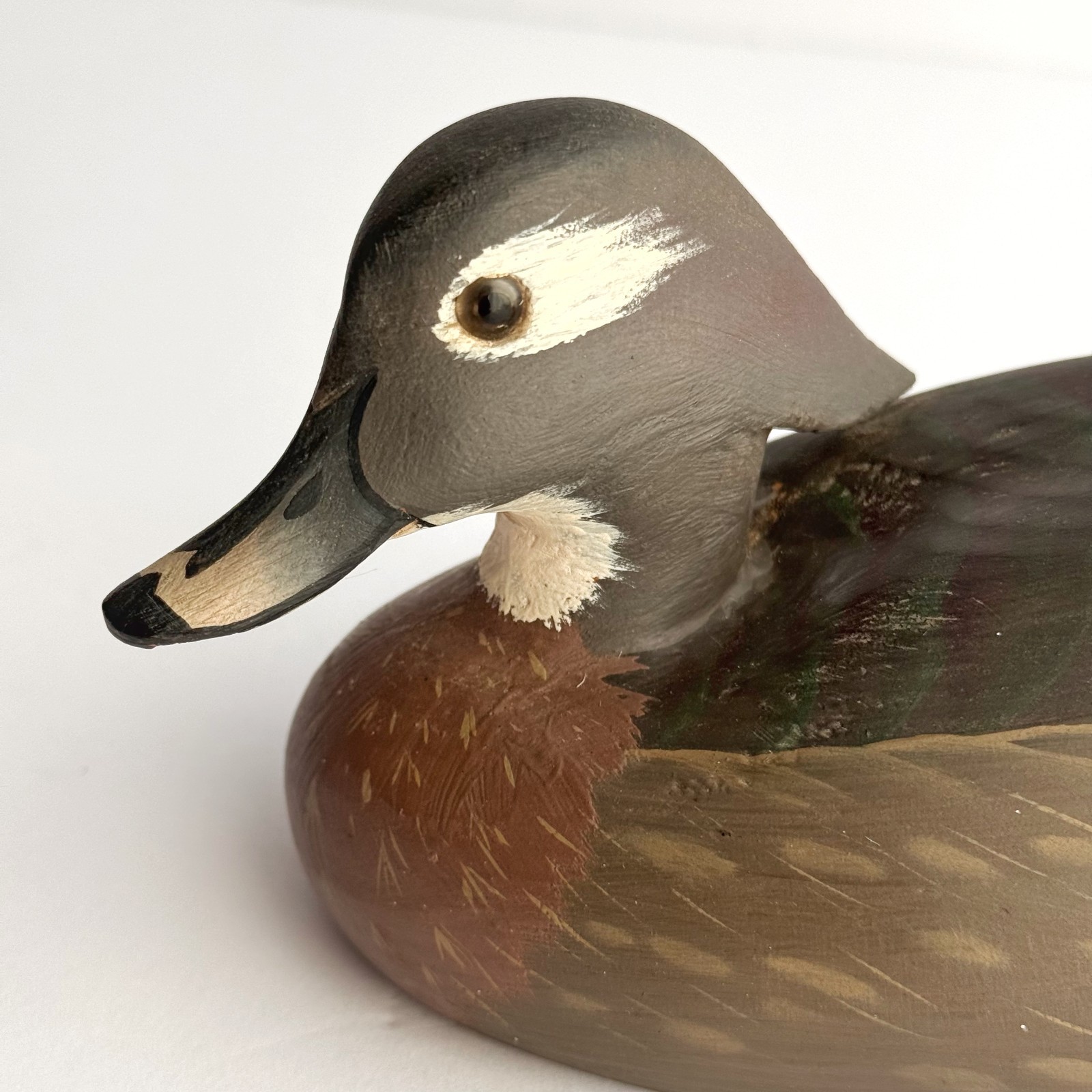 1969 Dan Brown Carved Wooden Duck Decoy Salisbury Maryland Signed & Dated